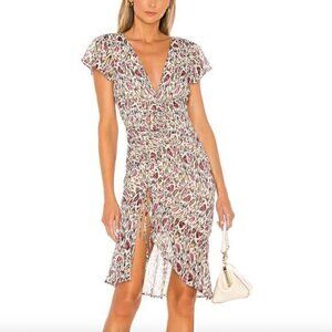 Revolve Majorelle Elaine Midi Dress in Leopard Multi